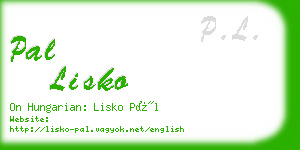 pal lisko business card